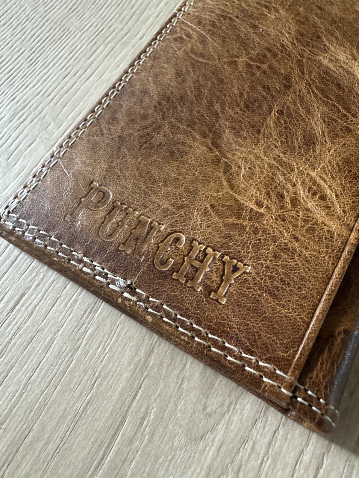 Hooey Punchy Americana Brown Leather Wallet Men’s Bifold NWOT