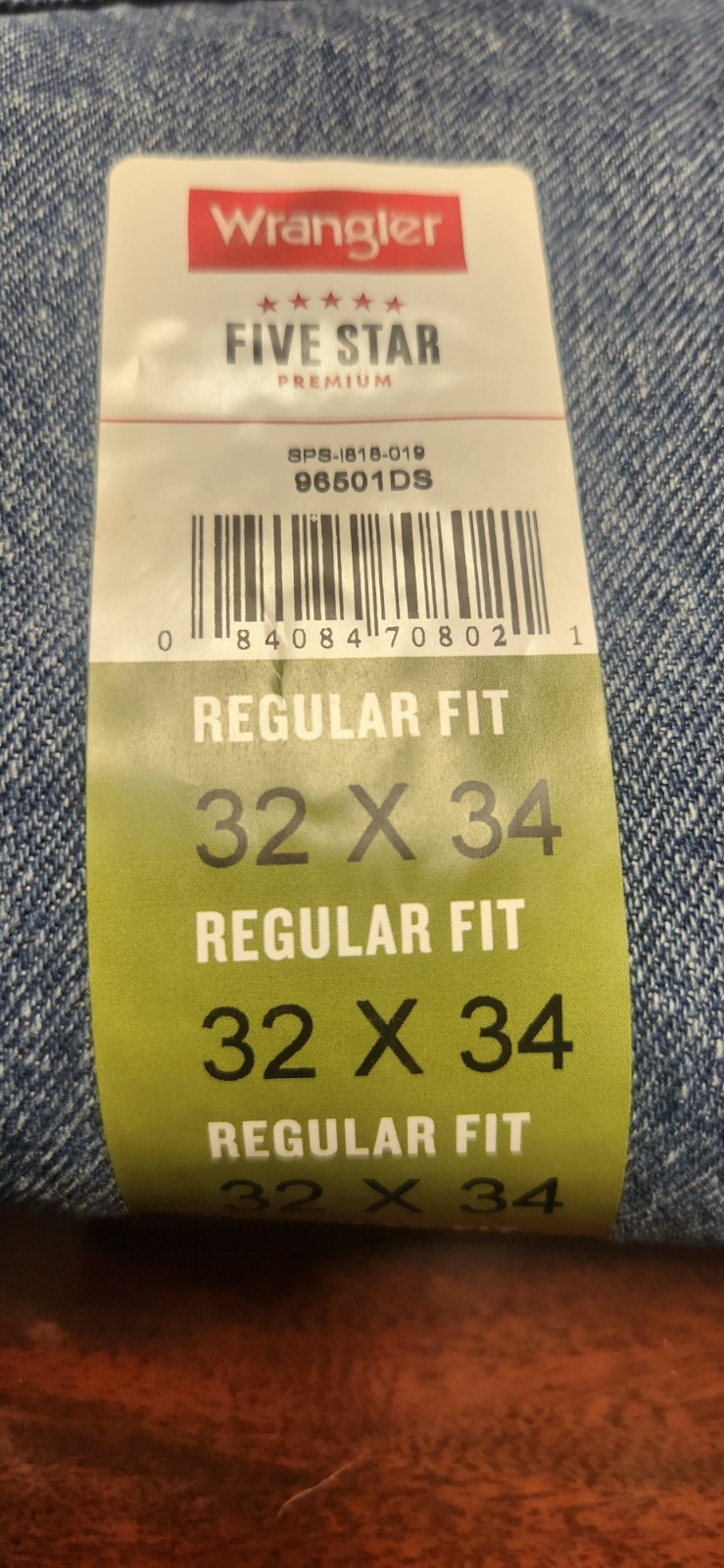 Wrangler Five Star Premium Denim Men’s Regular Fit Jeans Dark Stonewash 96501DS