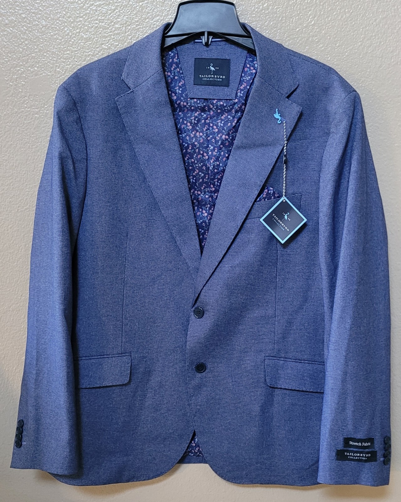 Tailorbyrd Sport Coat, Tailorbyrd True Blue Tonal Dobby Sport Coat, M24909J, 40R