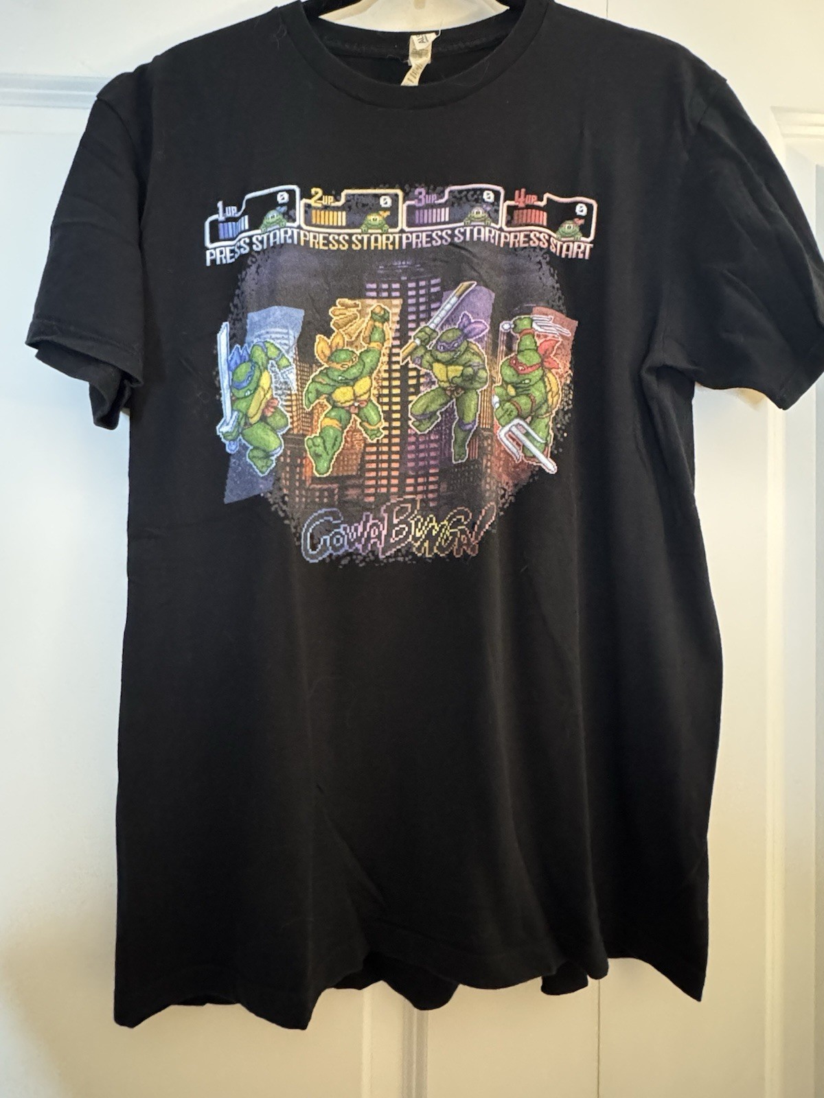 TMNT Arcade Game T Shirt Large Cowabunga Ninja Turtles Retro Graphic