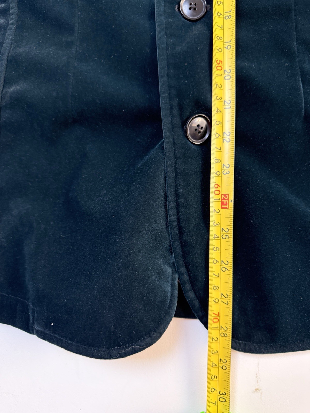 Phix Velvet Jacket Small Teal Button Up Retro Rock Army Military