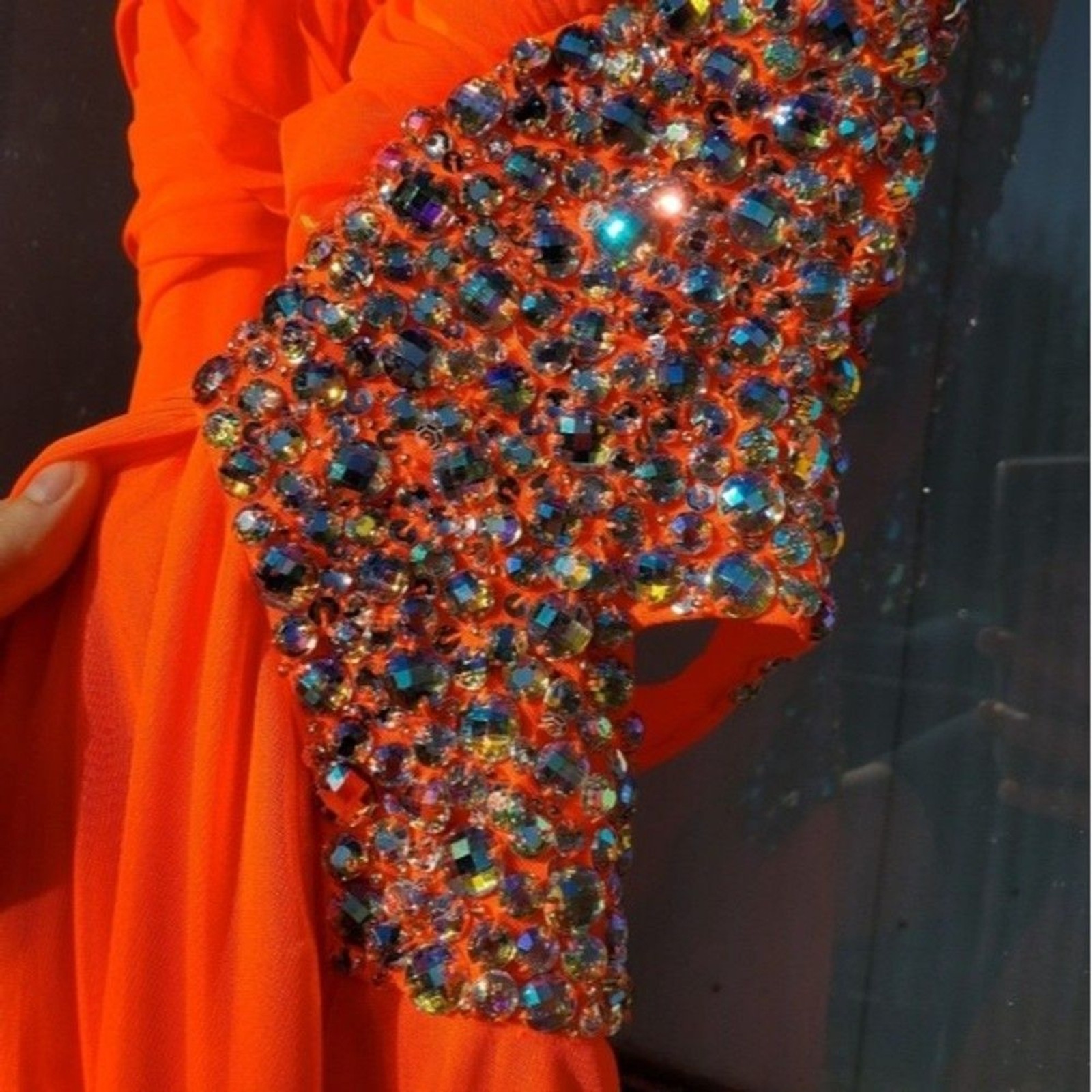 Morgan & Co. Coral Strapless Sweetheart Formal Dress