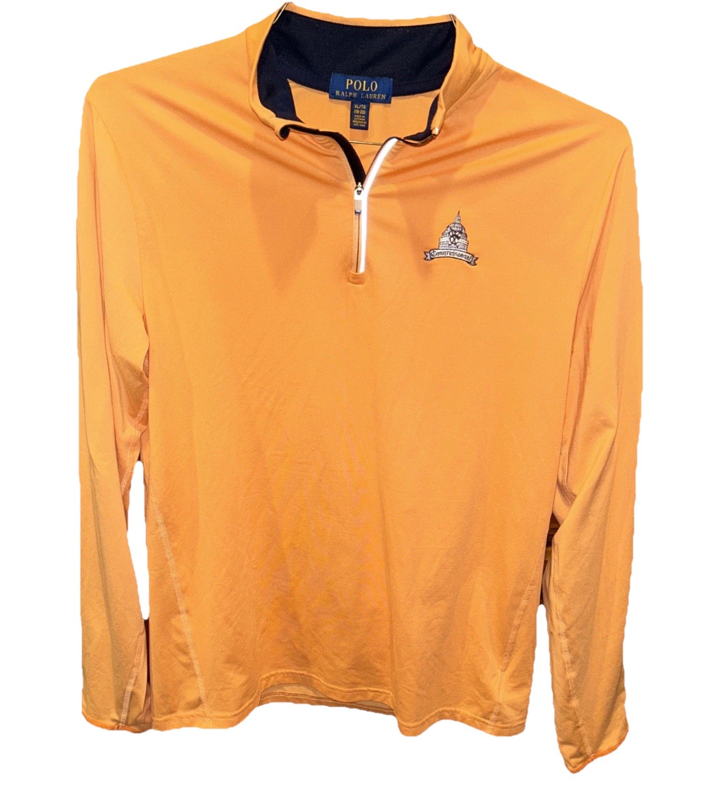 Polo Ralph Lauren Congressional CC Long Sleeve 1/4 Zip Women XL Peach color