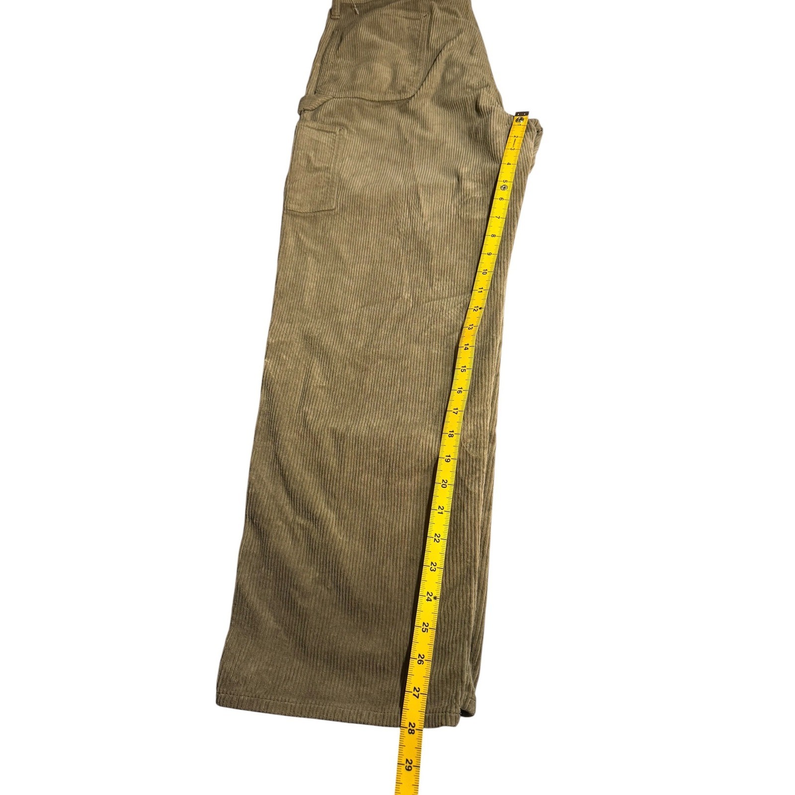 American Eagle Mens Flex Carpenter Pants Size 32X32 Olive Color Corduroy Feel