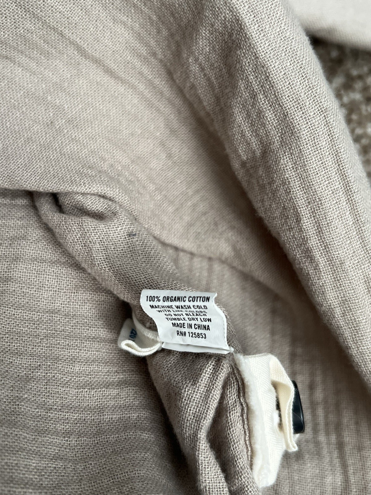 Taylor Stitch Utility Shirt Men 42 Stone Double Textured Organic Cotton Workwear