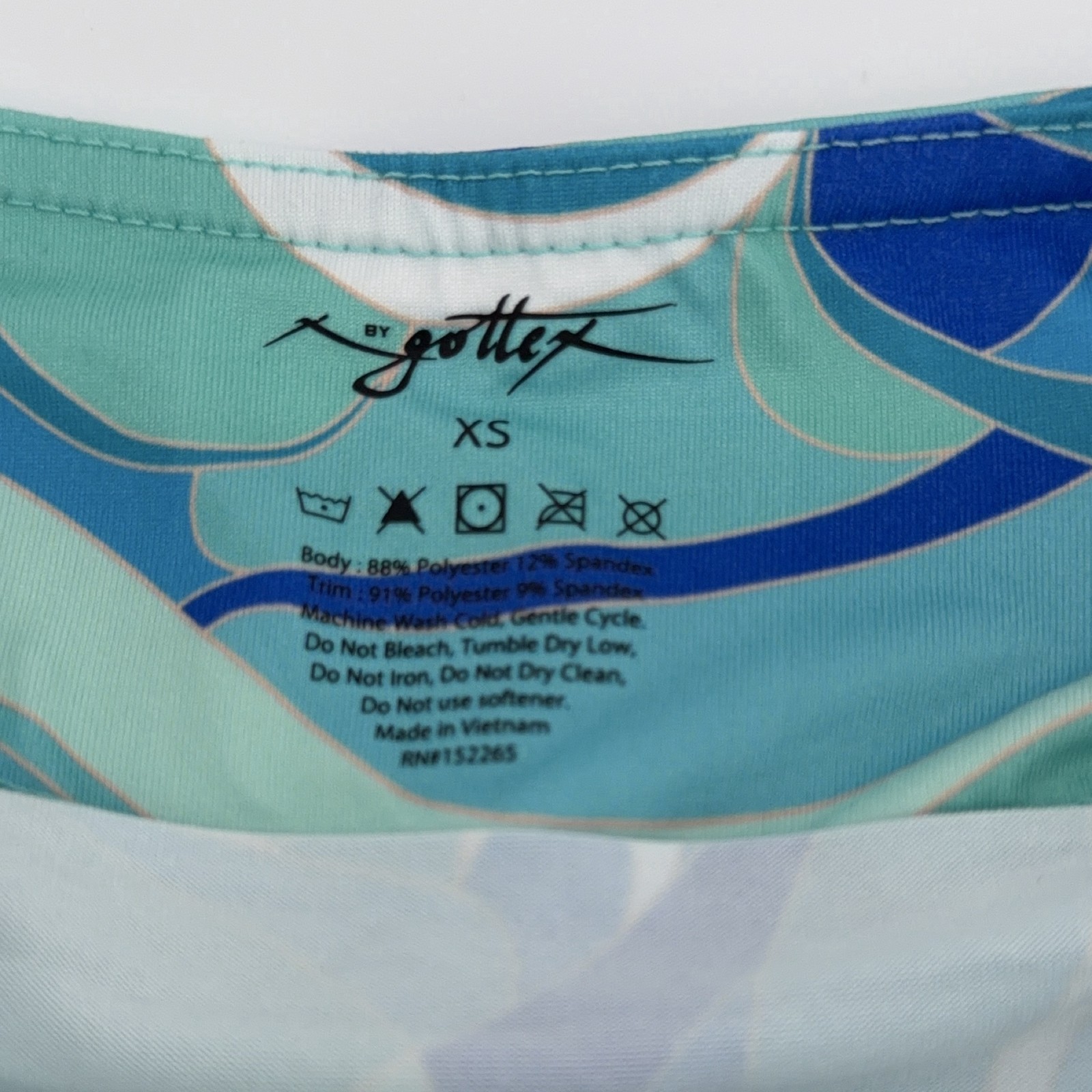 X by Gottex Athena Blue Green White Swirl Skort Women’s S Built-In Shorts XS