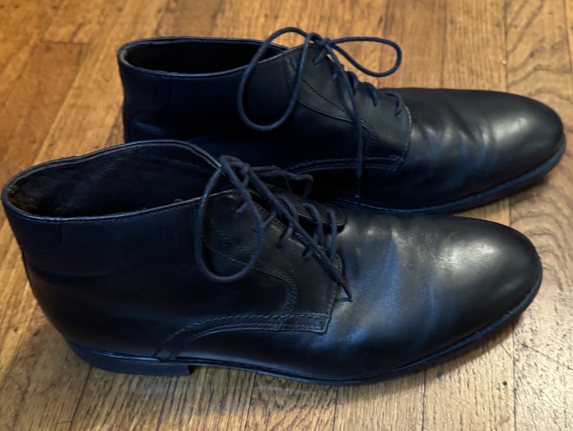 Johnston & Murphy XC4 Waterproof Leather Chukka Boots Mens 9 Black