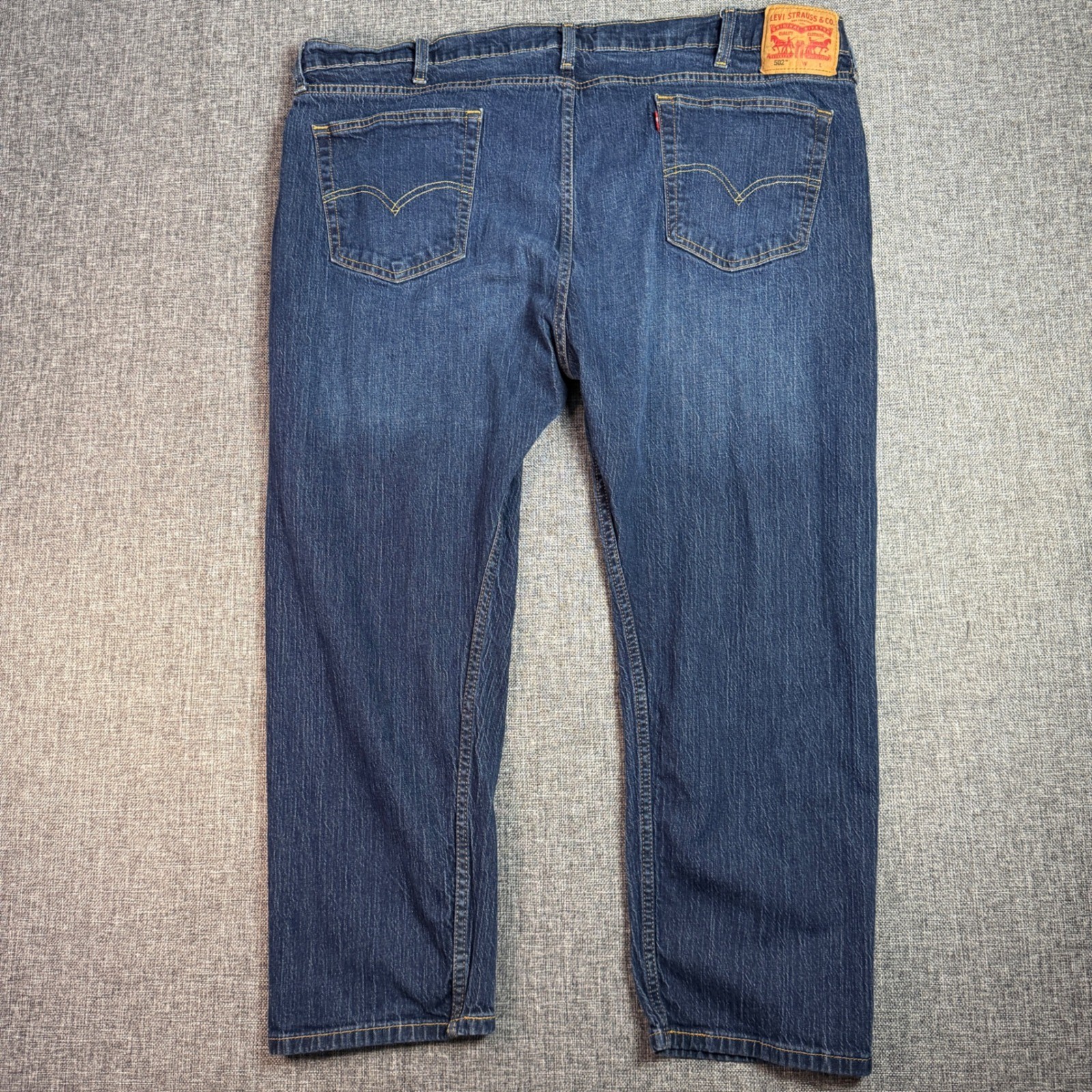 Mens Levi’s 502 Taper Fit Jeans | Waist 46 x Length 28 | Dark Wash Stretch Denim