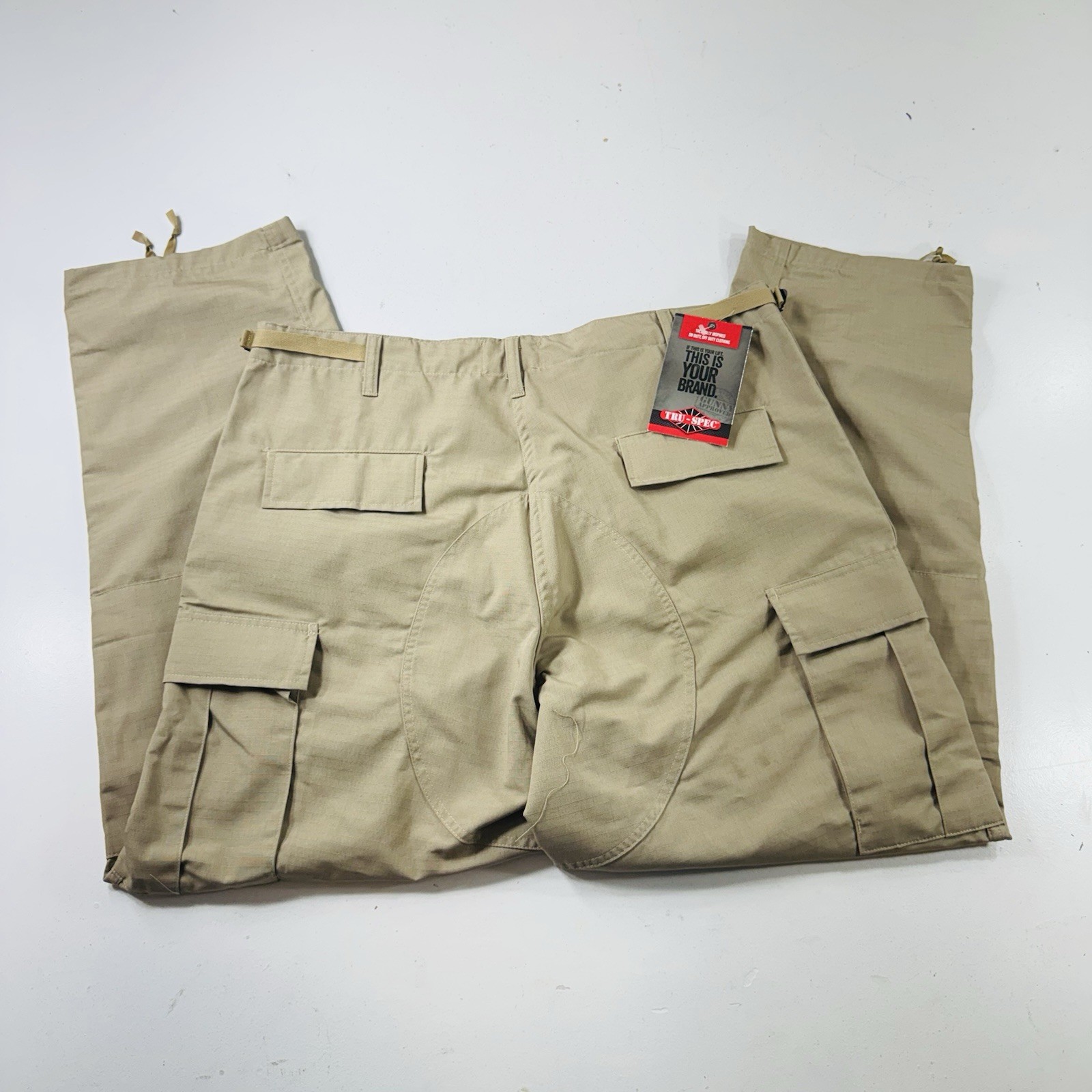 Tru Spec Tactical Cargo Pants Beige BDU Khakis Men’s Size XL Brand New