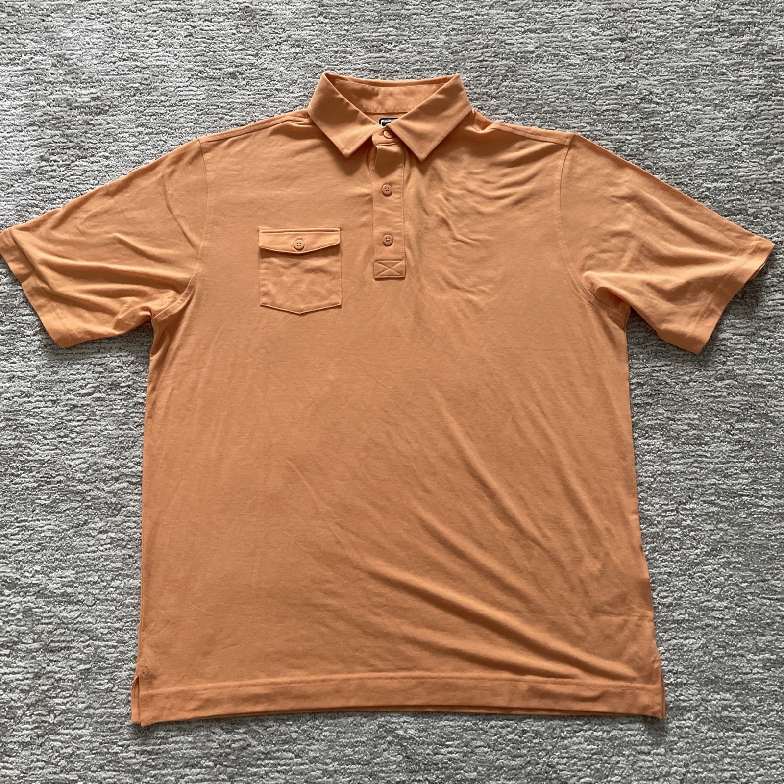 FootJoy ProDry Performance Chest Pocket Polo Mens Large Orange Golf Athletic Fit