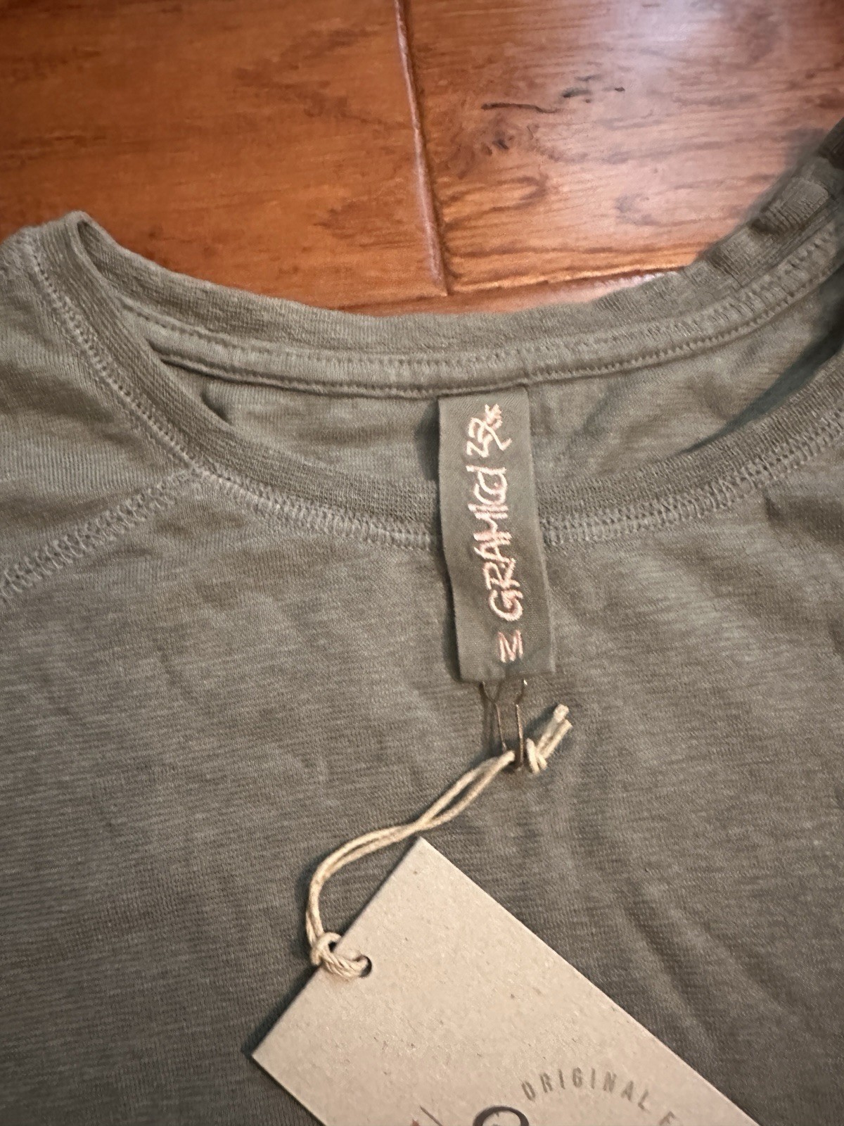 NWT Gramicci Jenni Hemp Organic Cotton Long Sleeve Shirt Thyme Green Medium