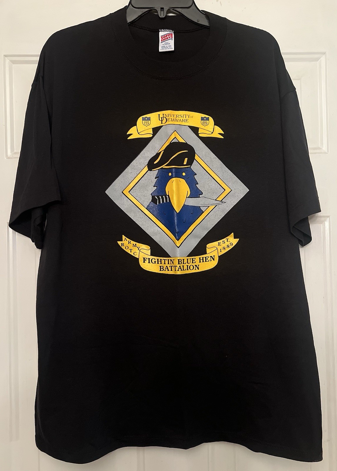 Vintage 90s University Of Delaware Army ROTC Fightin’ Blue Hen Battalion Tshirt