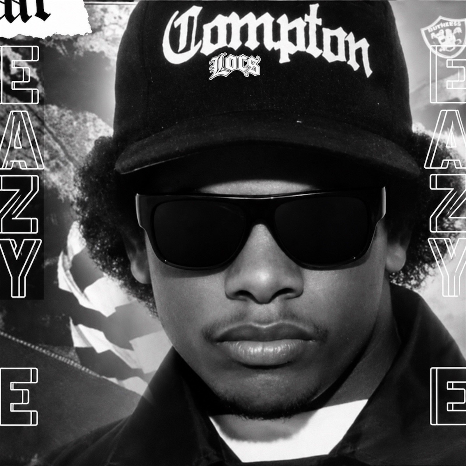 Eazy E Sunglasses Black Square Retro Hip Hop UV400 Street Style