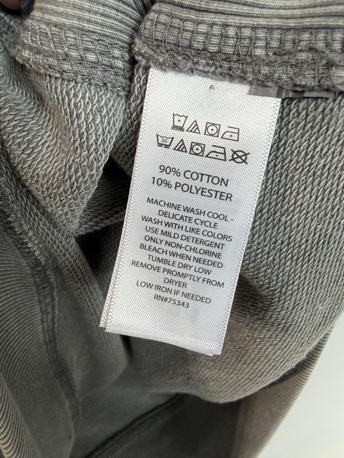 C&C California Pullover Mens Medium Gray Vintage Wash 1/4 Zip Sweatshirt