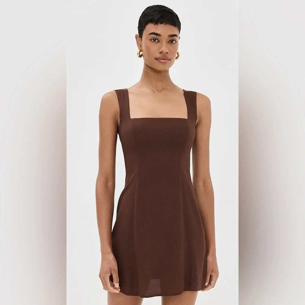 NWT Brown Reformation Gabin Style Dress, Size 2