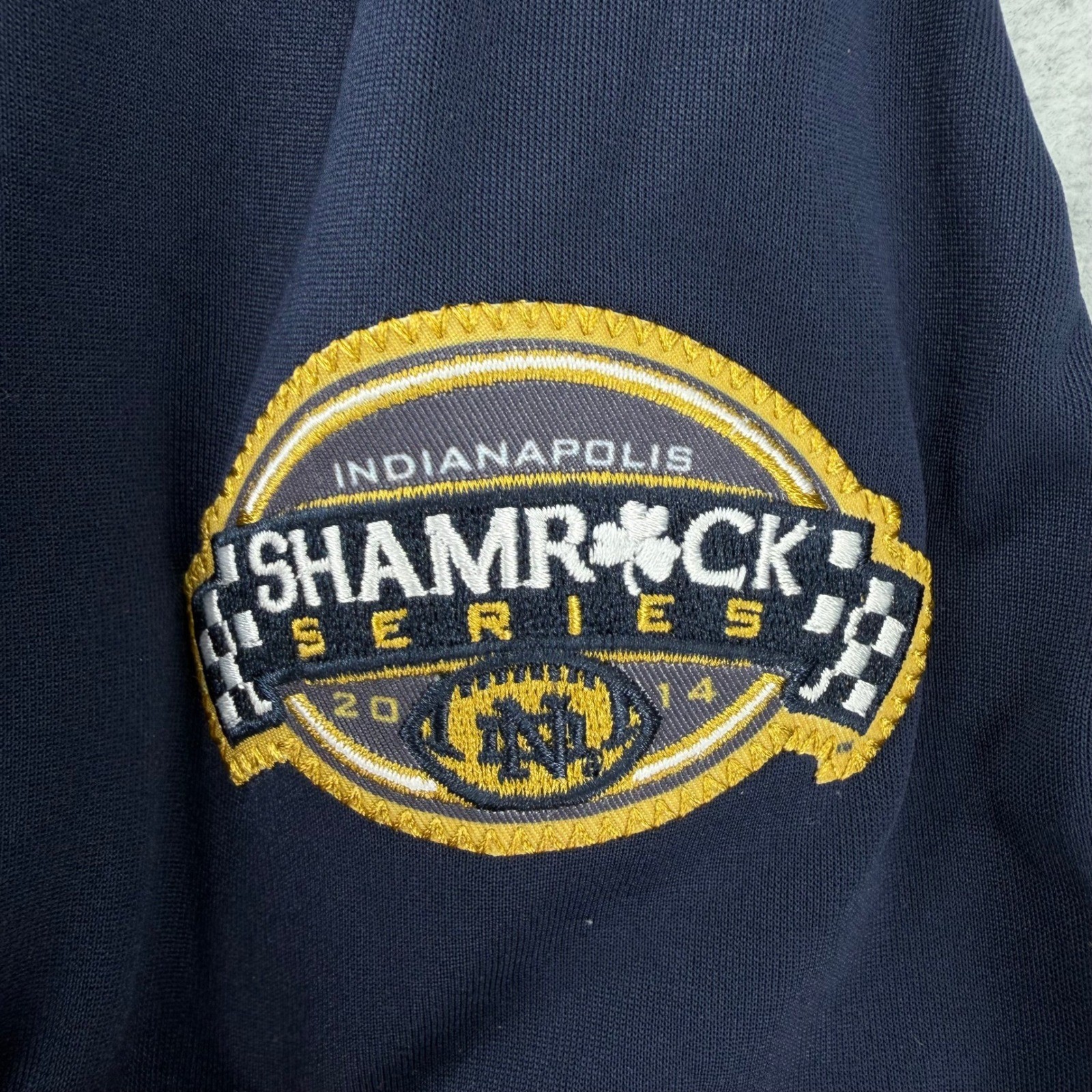 Under Armour Hoodie Mens XL Blue Notre Dame Shamrock Series 2014 UM8762ND1