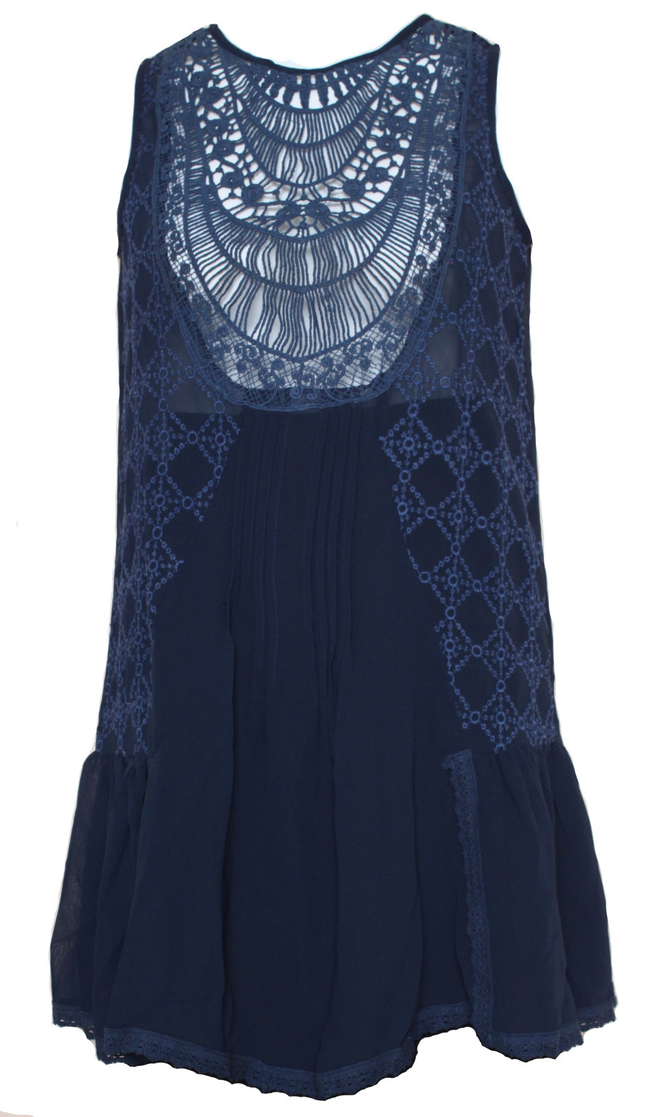 Sacred Threads Navy Blue Tunic Over-dress – Size Small – #214320S