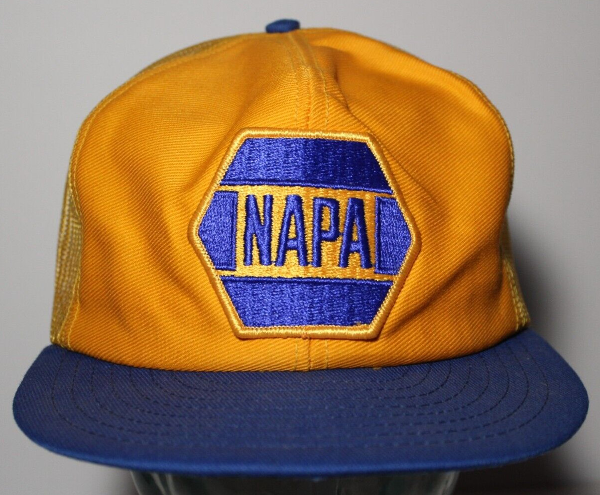 1970s 1980s VINTAGE NAPA PATCH SNAPBACK TRUCKER HAT CAP Louisville Mfg Co USA