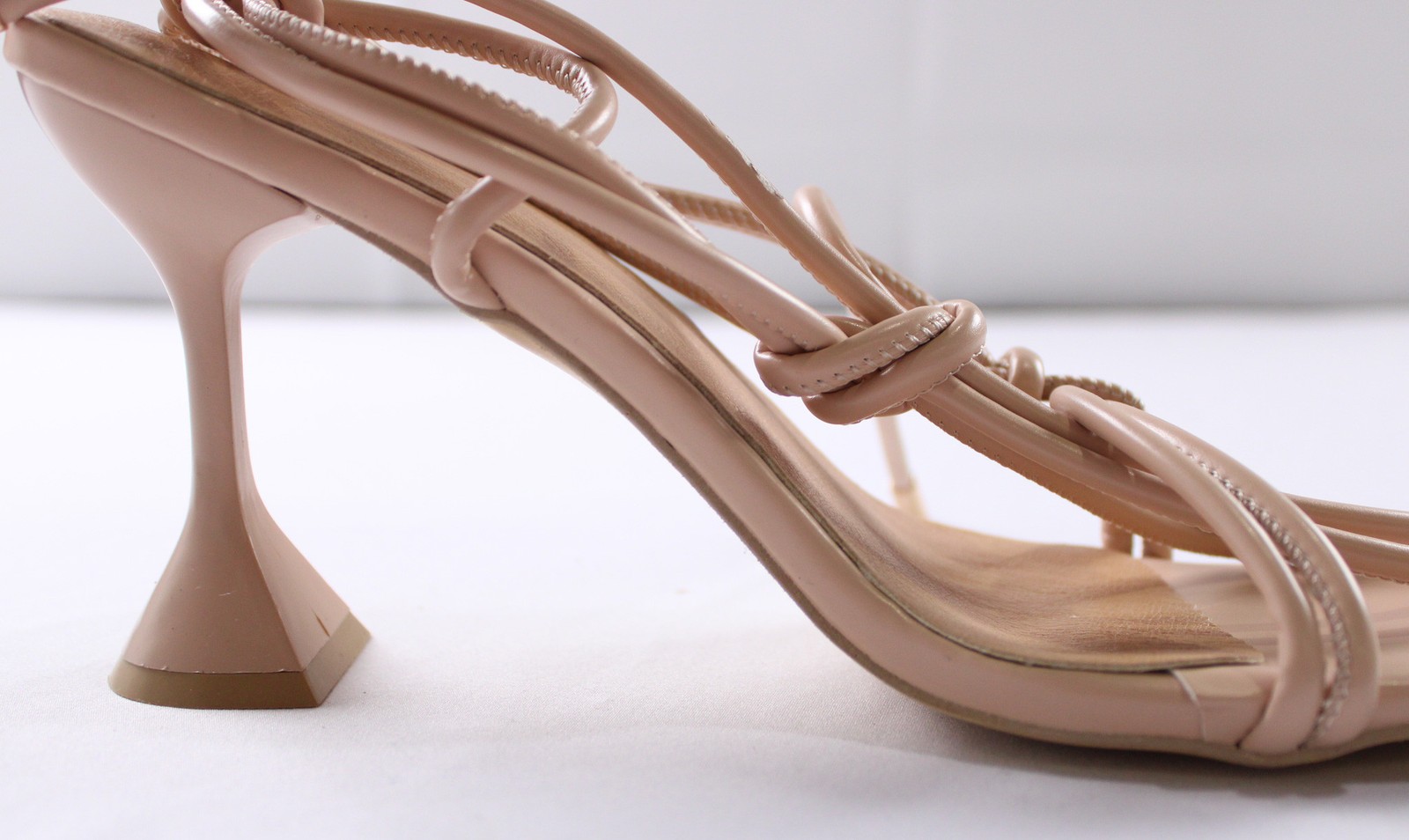 Micas Women’s Tie Ankle High Heeled Sandals CD4 Wheat Size US:10 EU:41