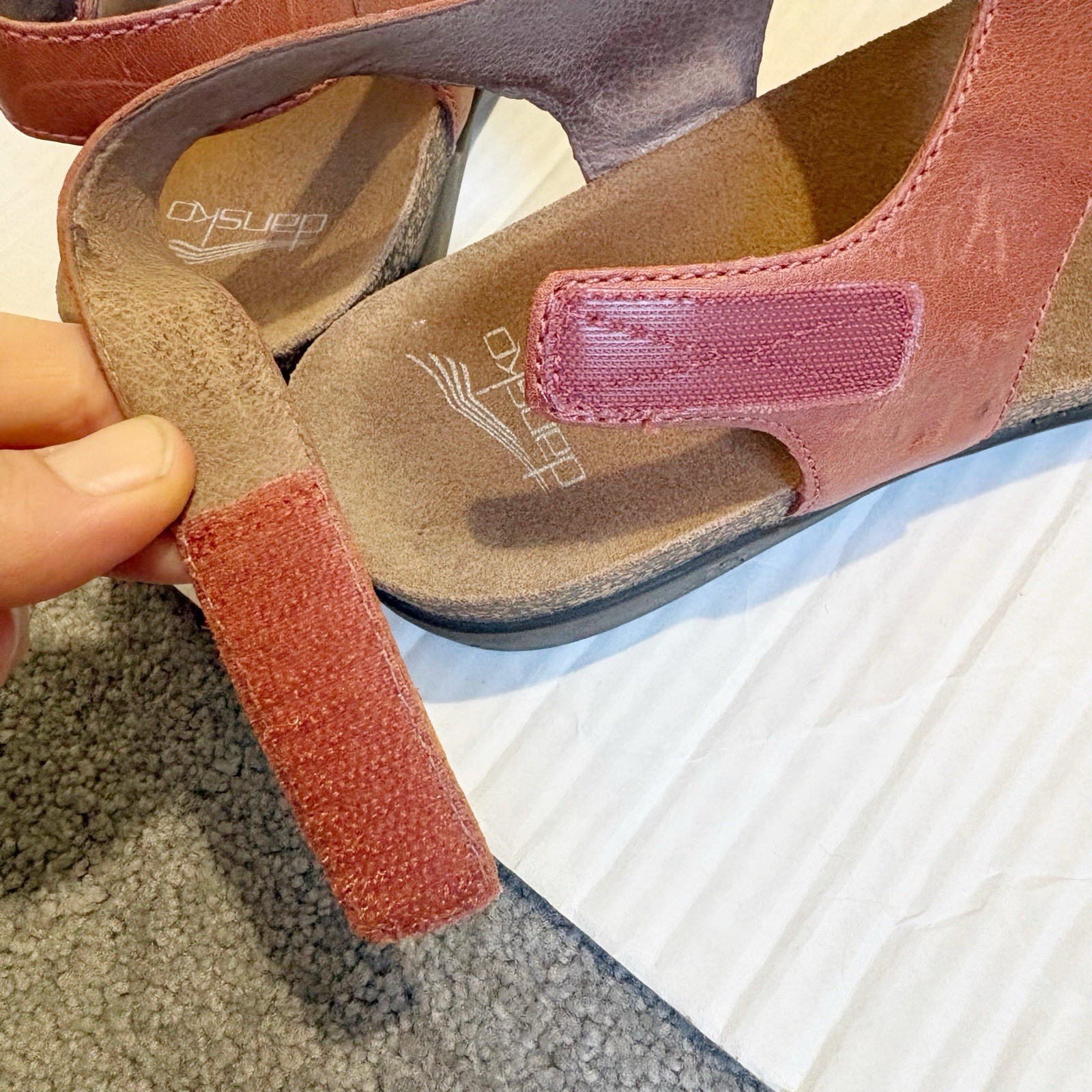 Dankso Women’s Reece Sandal Orange Waxy Burnished Leather Size 10.5 or 11 EU 41