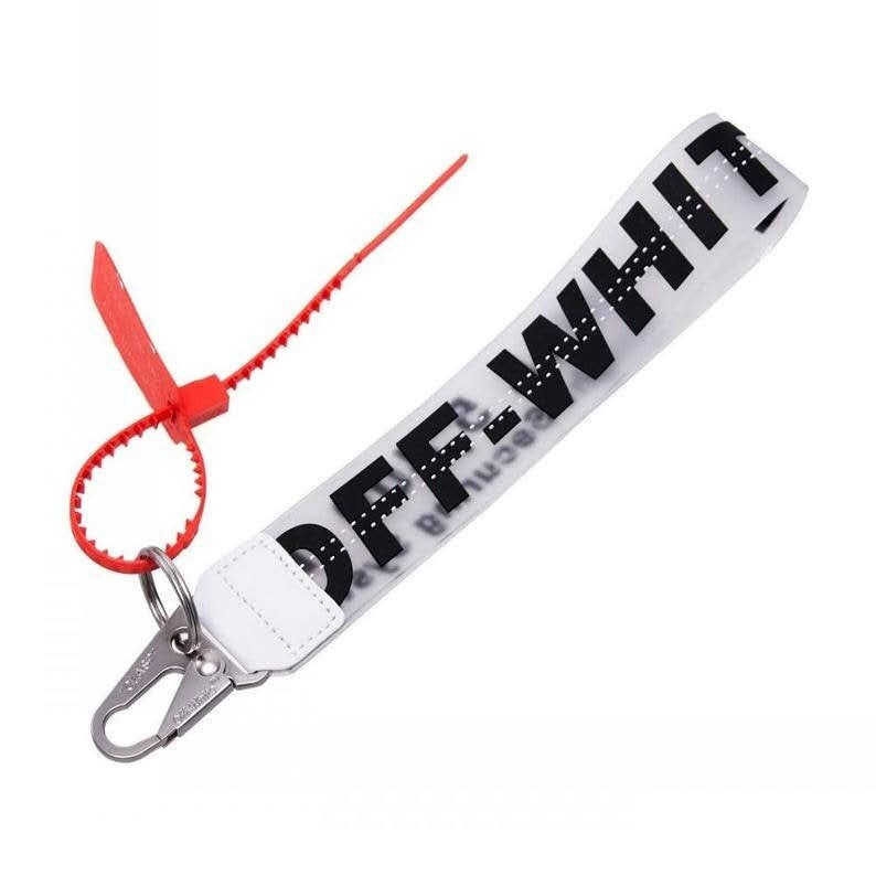 Clear Off White keychain Inspired lanyard Heavy Duty Industrial Lanyard 10.5