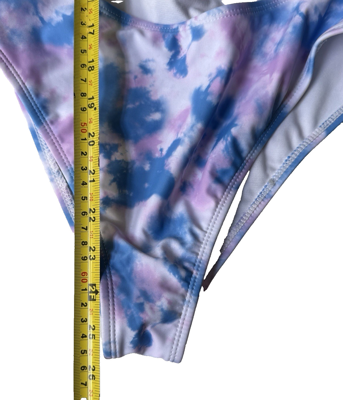 Hurley Women’s One Piece Swimsuit Tie-Dye Blue Purple White Cutout Size S NWT