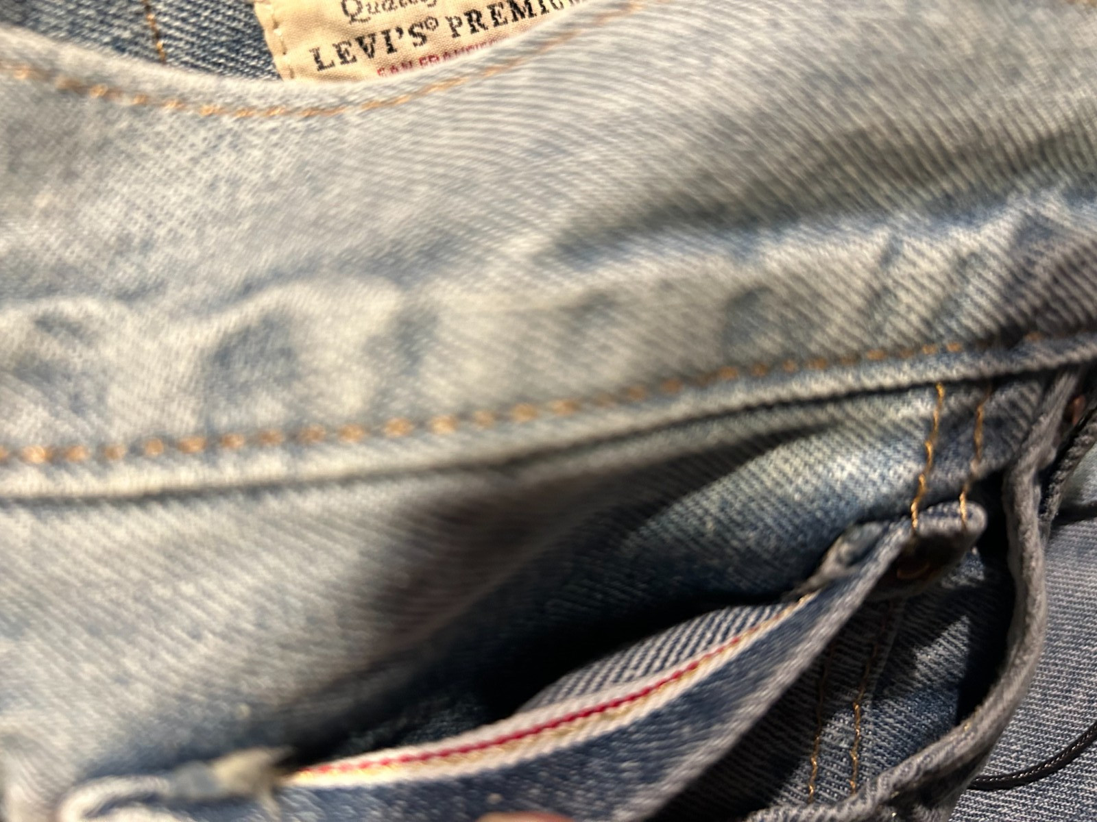 Levi’s Premium 501 Original Fit Selvedge Jeans Blue Men’s Size NWT RT$148 3600