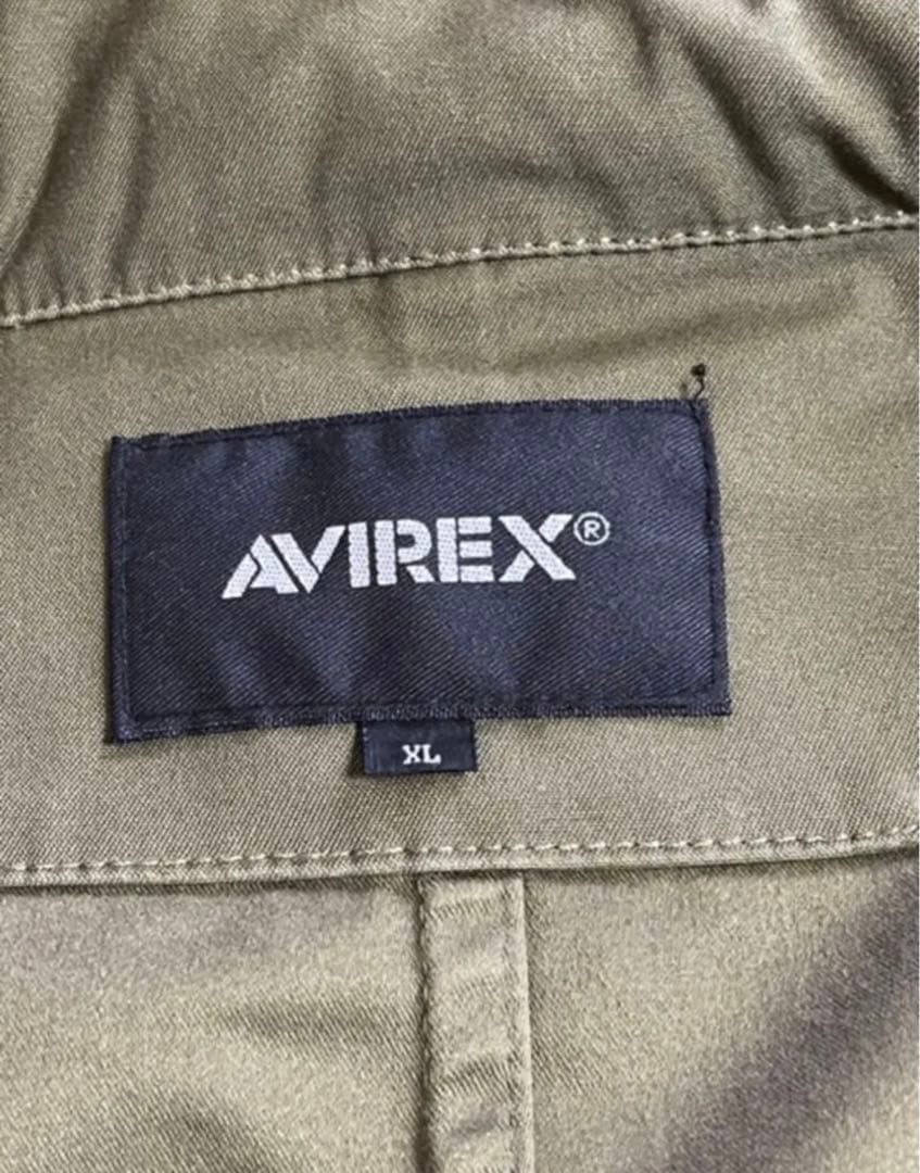 AVIREX Hoodie Military Jacket Blouson Coat Men Size XL Genuine