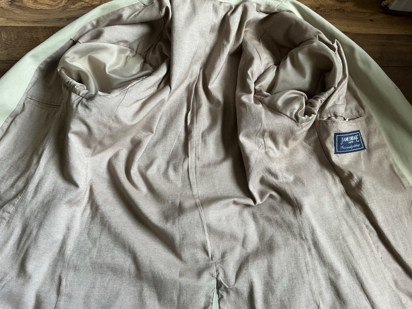 JAMES MEADE Beige Blazer 98% Cotton Jacket size size 42 Mens Casual Smart