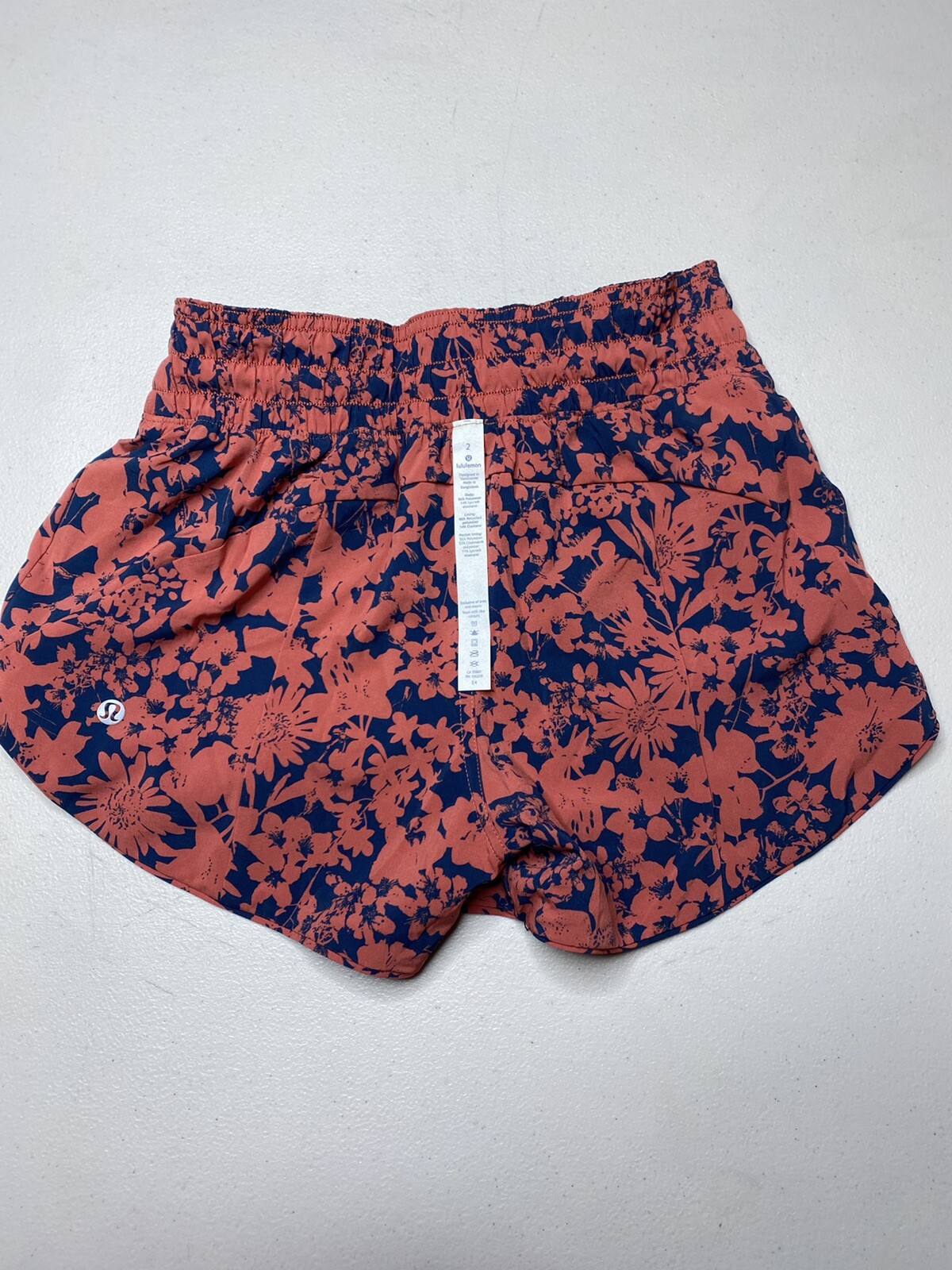 NWOT Lululemon Choose A Side Short Efflorescent Dark Canyon Onyx Blue | SIZE 2