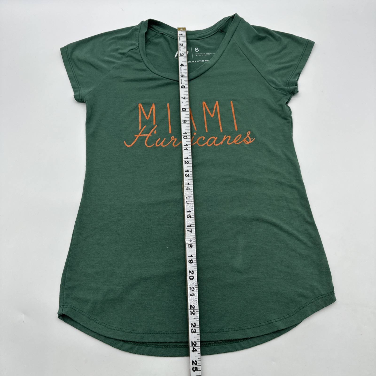UM Alta Gracia Miami Hurricanes T-shirt Women S Green Logo.#36550
