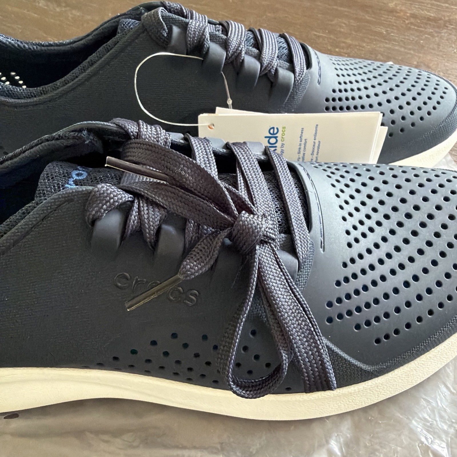 Crocs LiteRide Pacer Men’s Navy Lace-Up Athletic Sneakers
