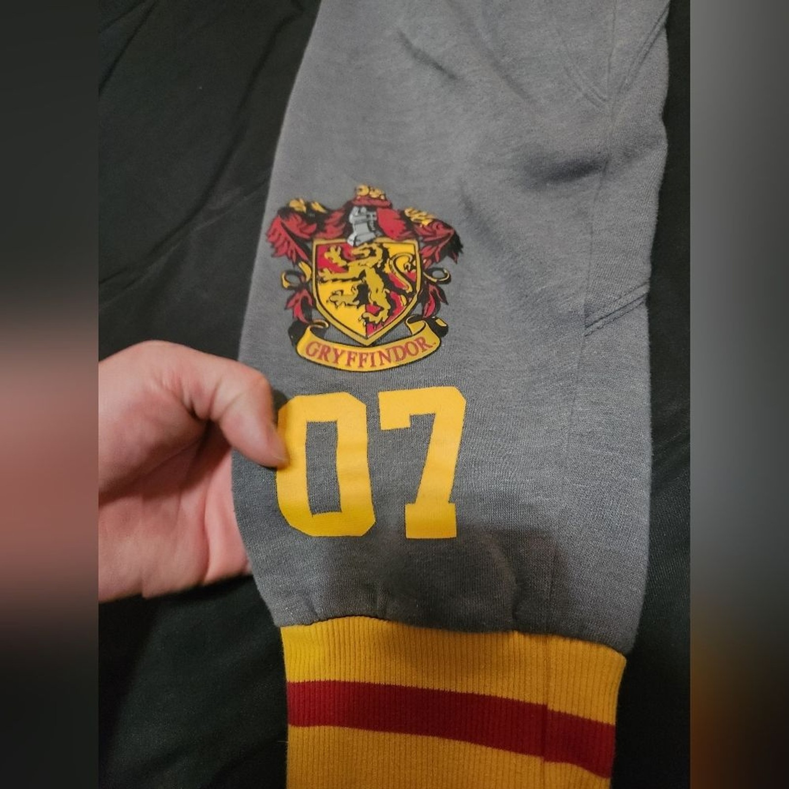 Warner Bros. Harry Potter Gryffindor Gray Joggers with Red and Yellow Accents L