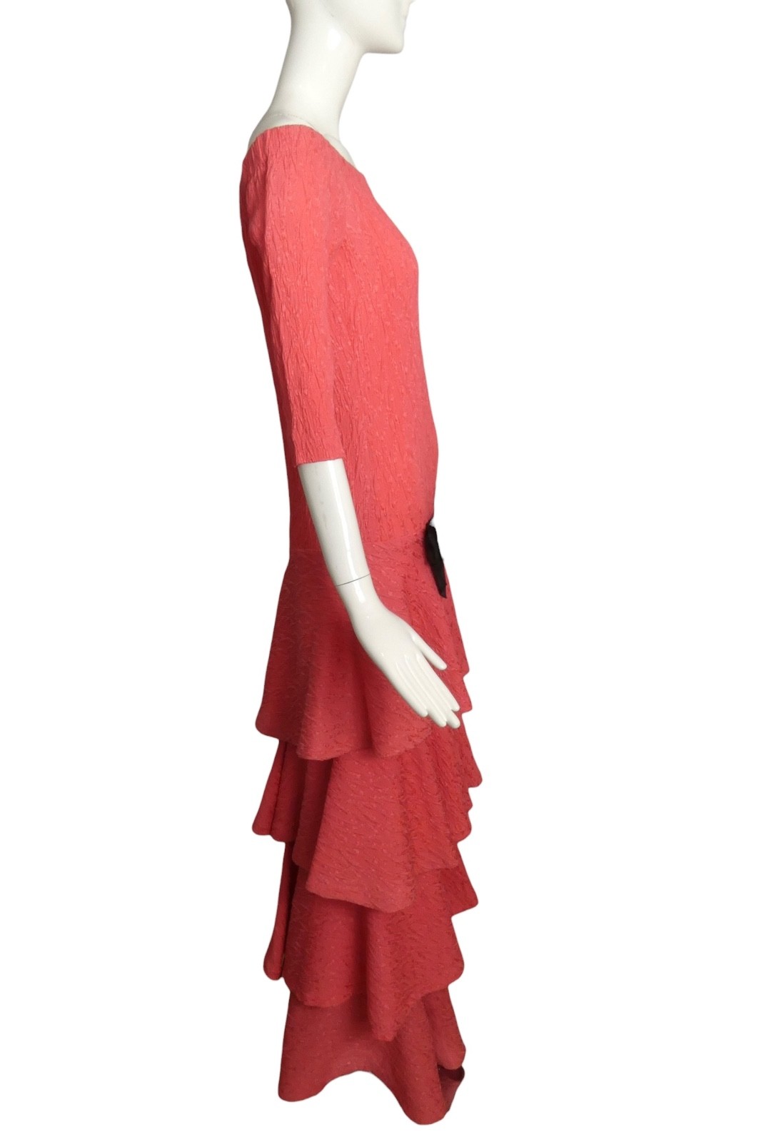 PIERRE CARDIN- 2009 Tiered Knit Evening Dress, Size-6