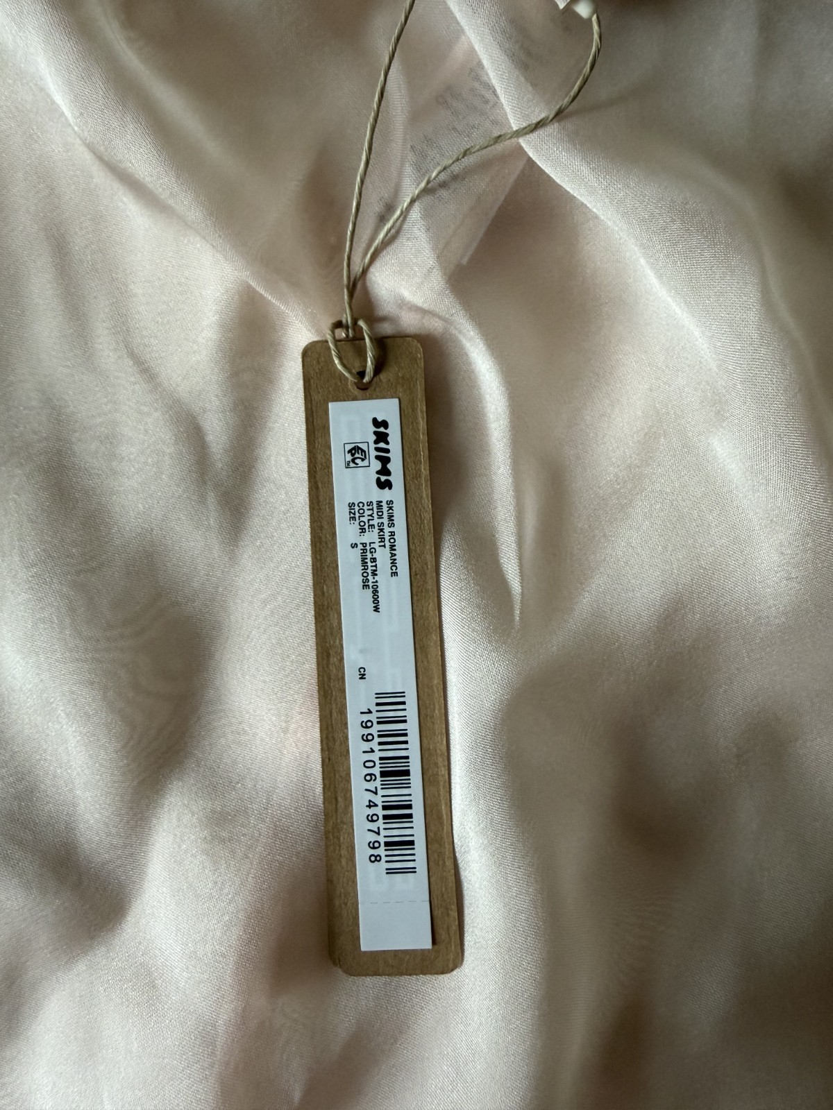 Skims Romance TIE SIDE MIDI SKIRT in Primrose Size Small Brand New with Tags