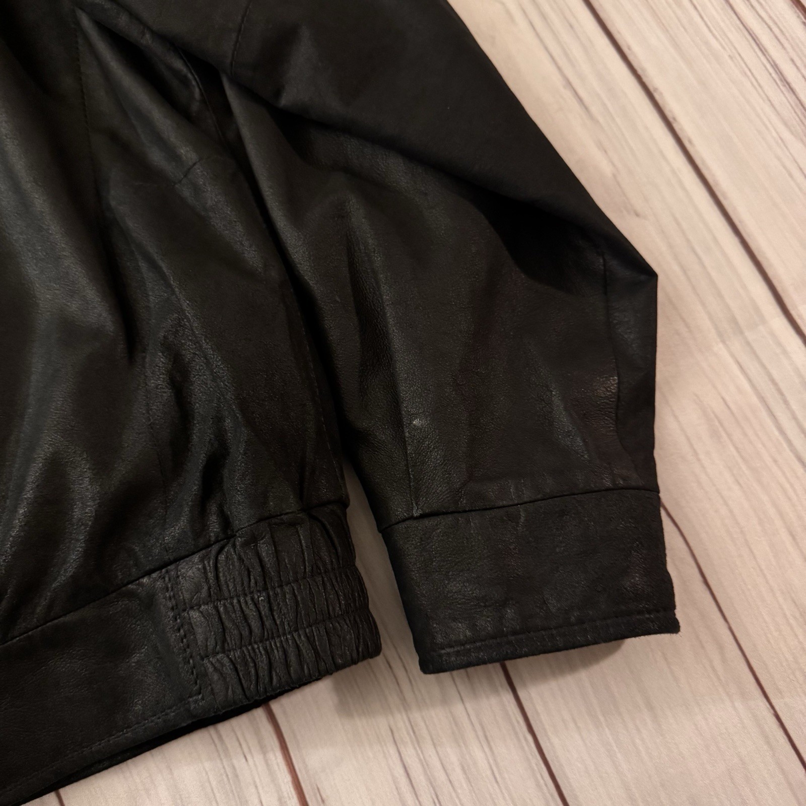 Remy Men’s Black Jacket Size 44 Zipper Button Stand-Up Collar Lined 80s Vintage