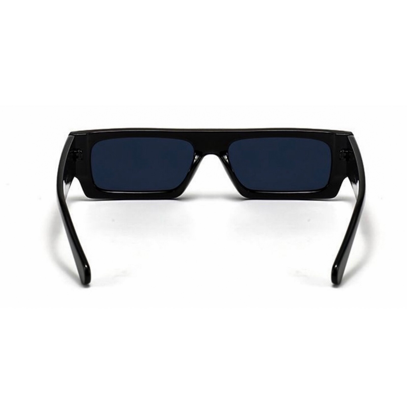Original OG Narrow Dark Black Frame Rectangular Black Square Shades Sunglasses