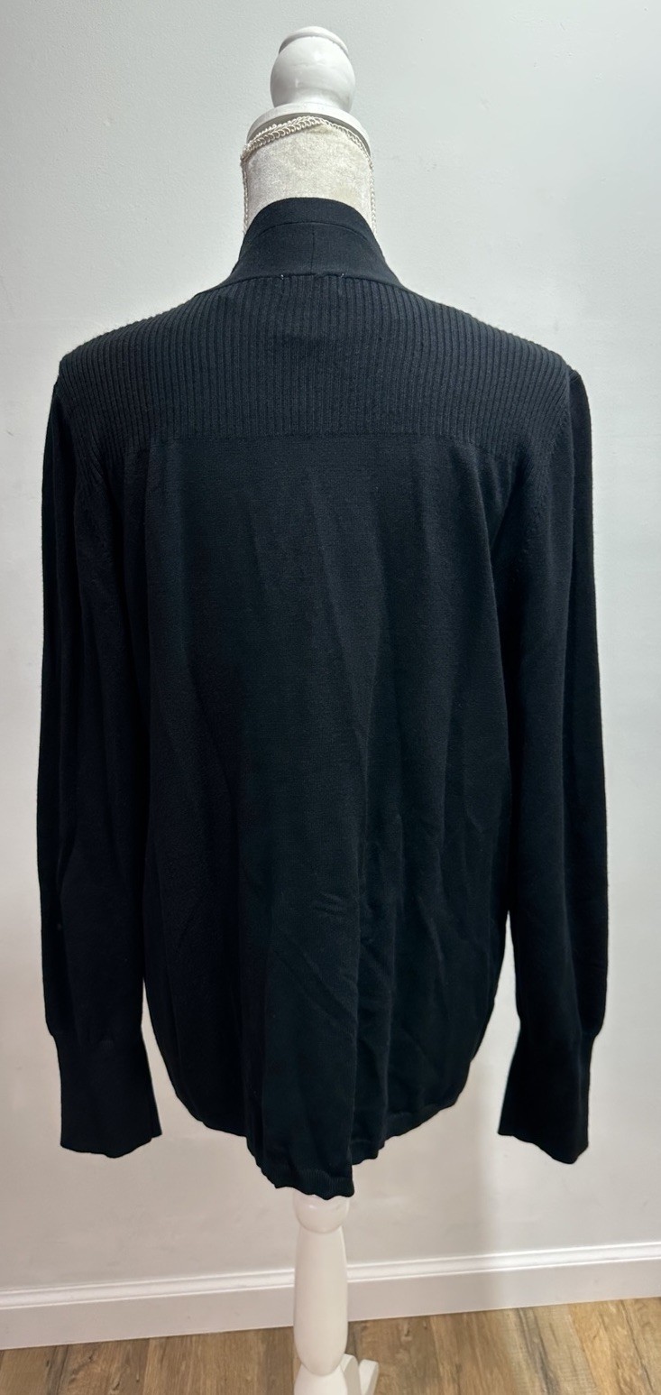 Melrose Chic NWT Black Open Front Cardigan Plus Size 2x Knit Long Sleeves