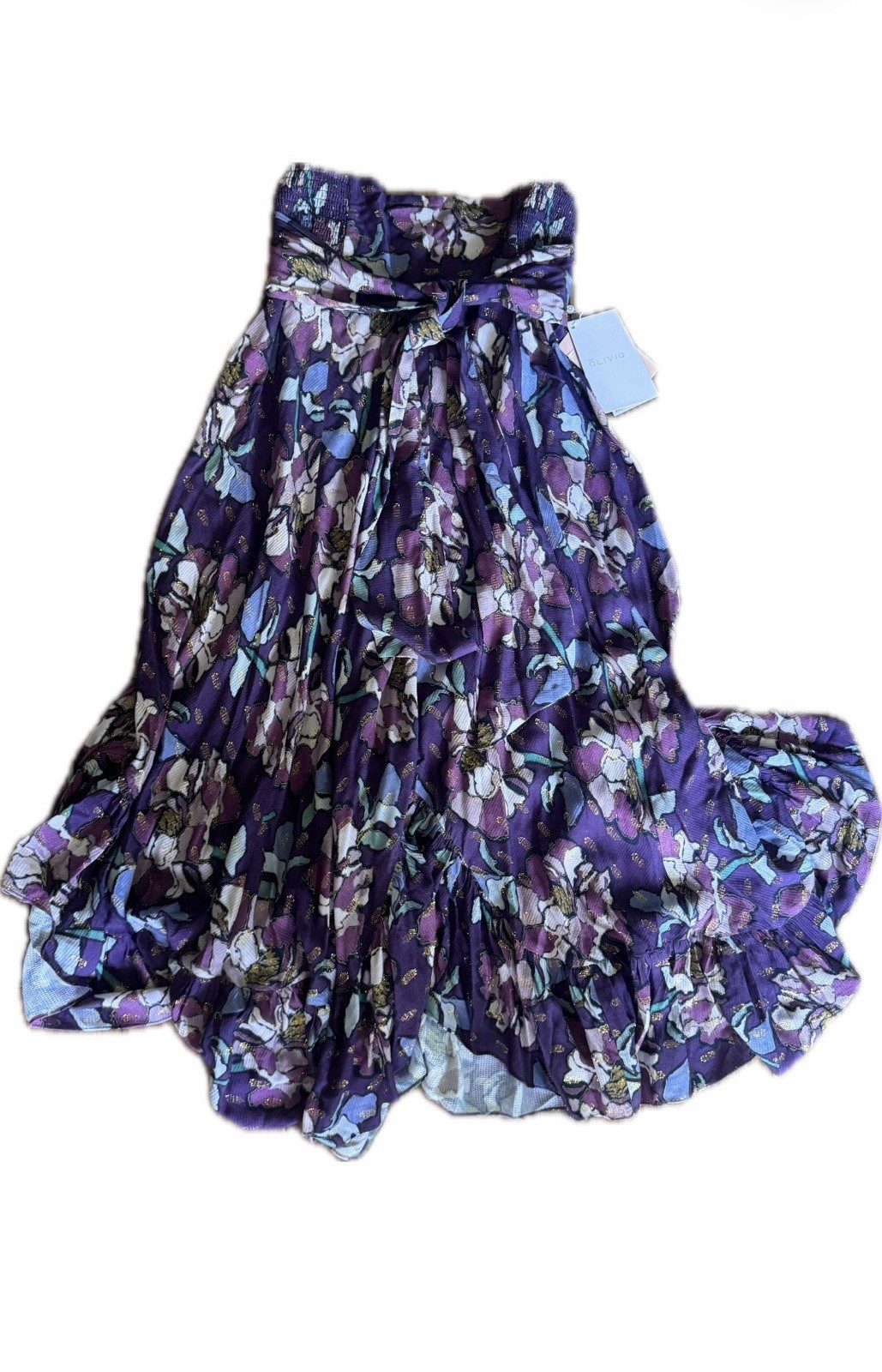 Alivia The Dalia Skirt Dress in cranberry stained glass floral size Medium