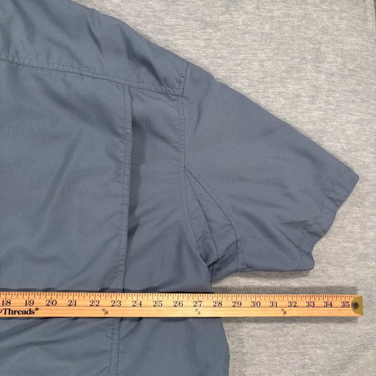 Duluth Trading Co Mens 2XL Gray CoolPlus Short Sleeve Ventilated Fishing Shirt
