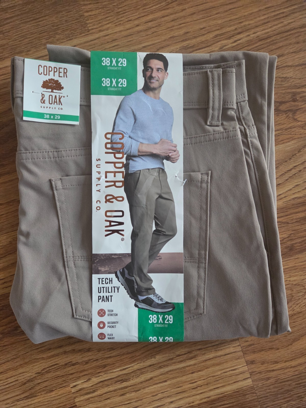 Copper Oak Men’s Tech Utility Pants TAN 34×32 38×30 38×29 40×30 Straight 34×29