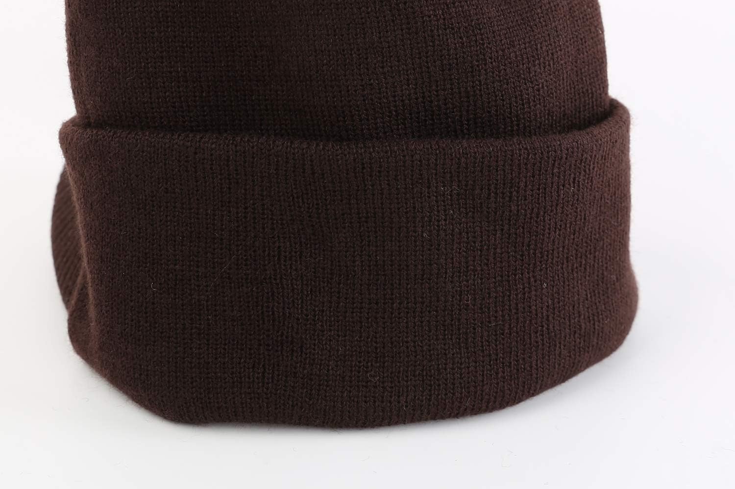 Men’s Winter Beanie Hat with Visor Brim Warm Thick Knit Cuffed Watch Cap
