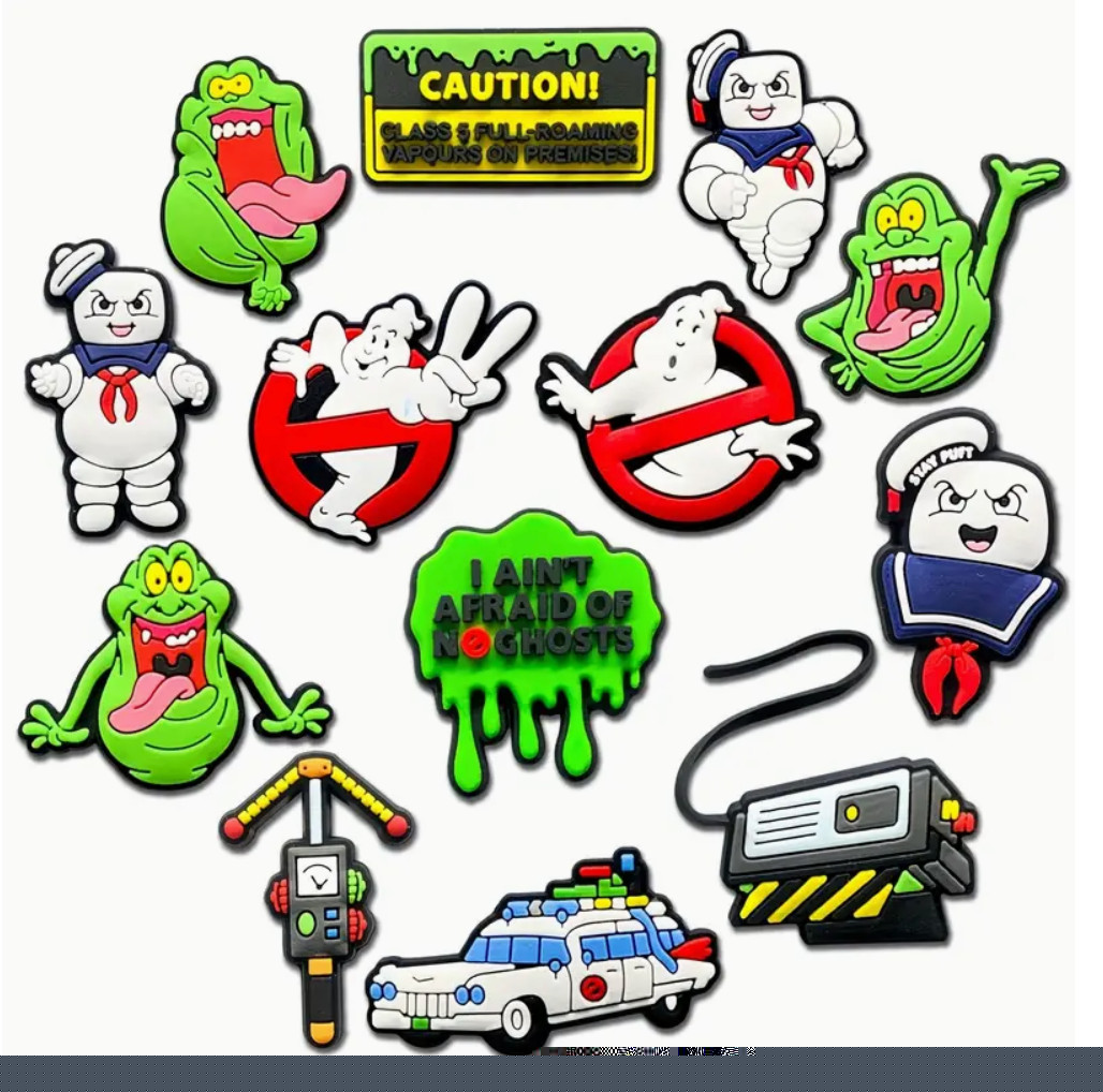 GHOSTBUSTERS – movie Slimer – 13pc Shoe Charms croc decoration – FREE SHIPPING