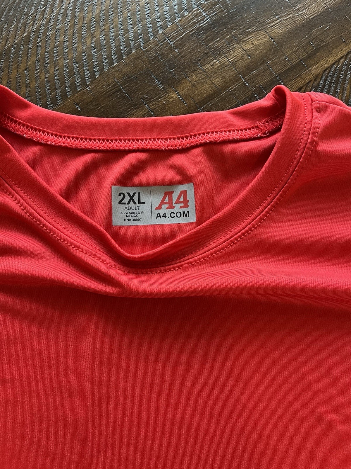 Men’s A4 Athletic DriFit Short Sleeve T-Shirt 2-Pack, Red And Black, Size 2XL