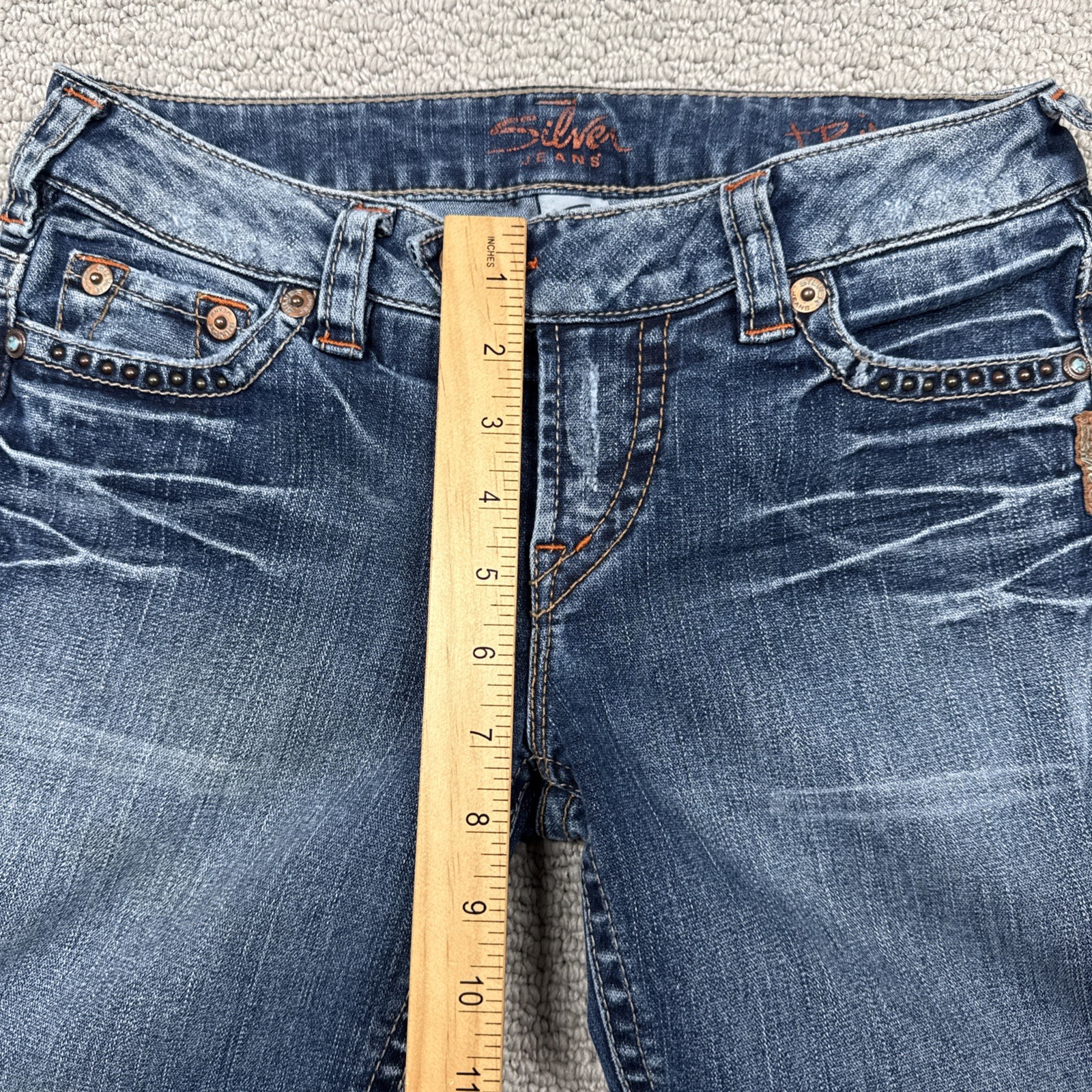 Silver Jeans Trina Bootcut Womens 27×33 Y2K Low Rise Medium Wash Blue Denim