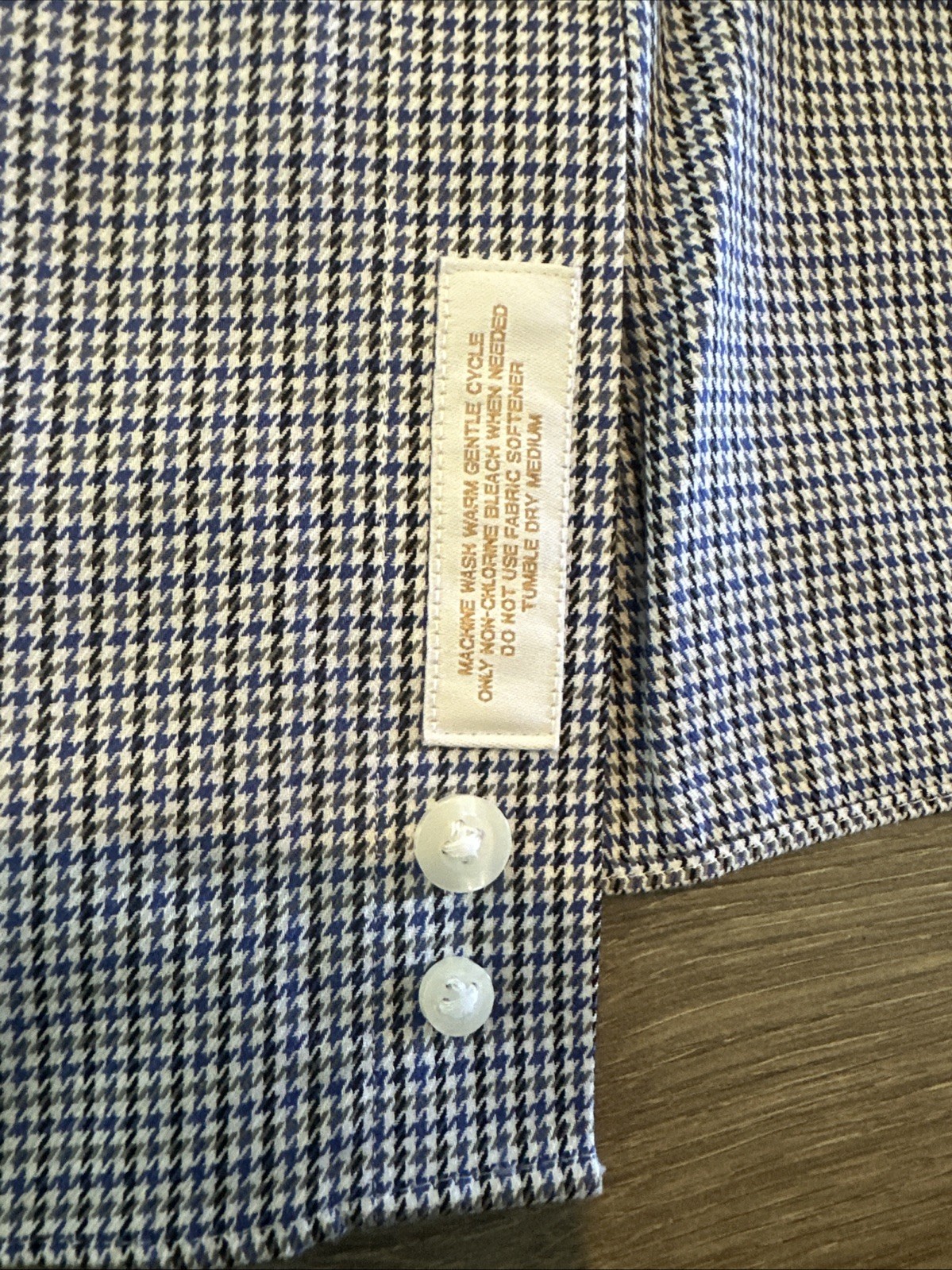 Roundtree Yorke Gold Label Men’s Shirt Size 18.5 34-35 Grey Blue Generation