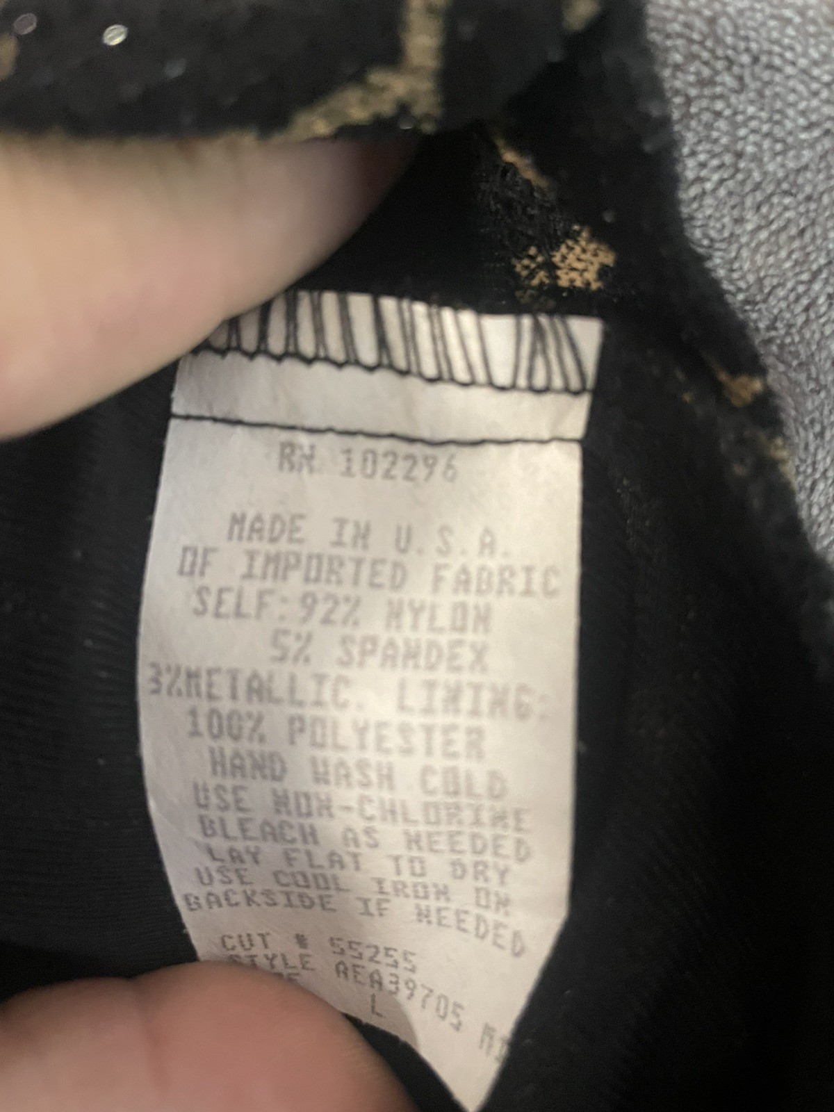 CONNECTED APPAREL CARDIGAN ATTACHED TOP Sparkle Black Tan Size L