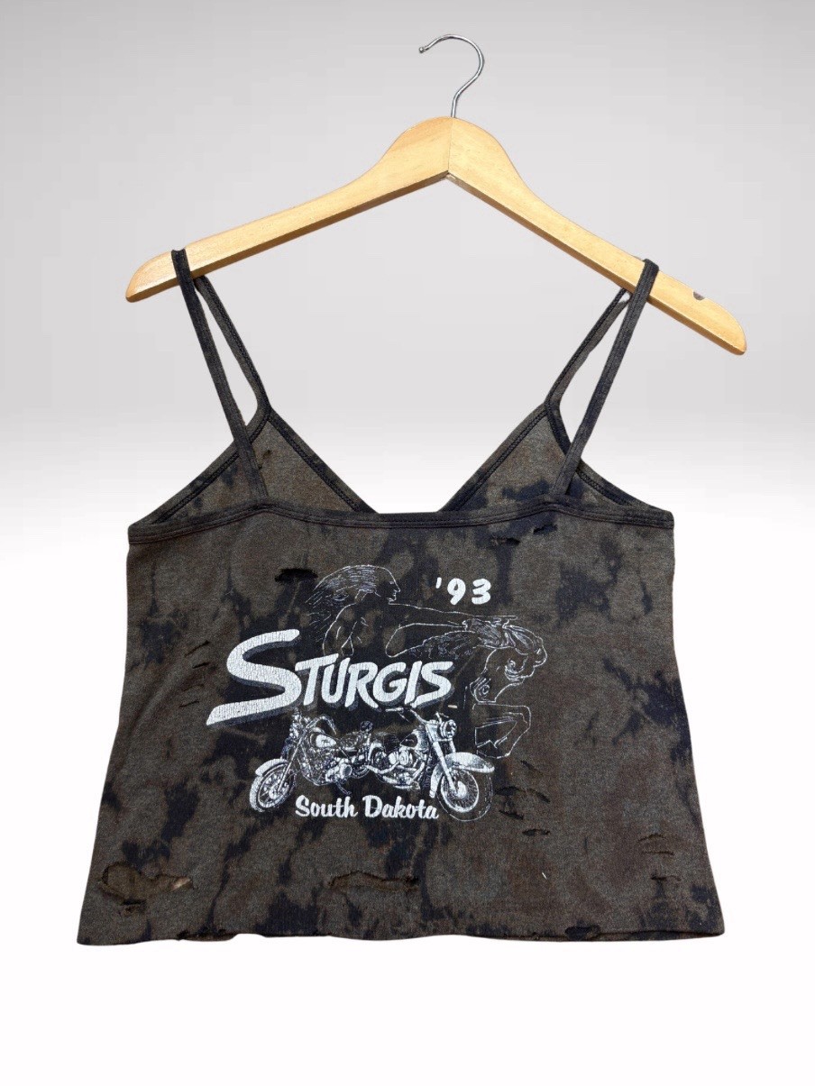 Harley Davidson Bleached Vest Size Medium vintage 90s distressed biker grunge