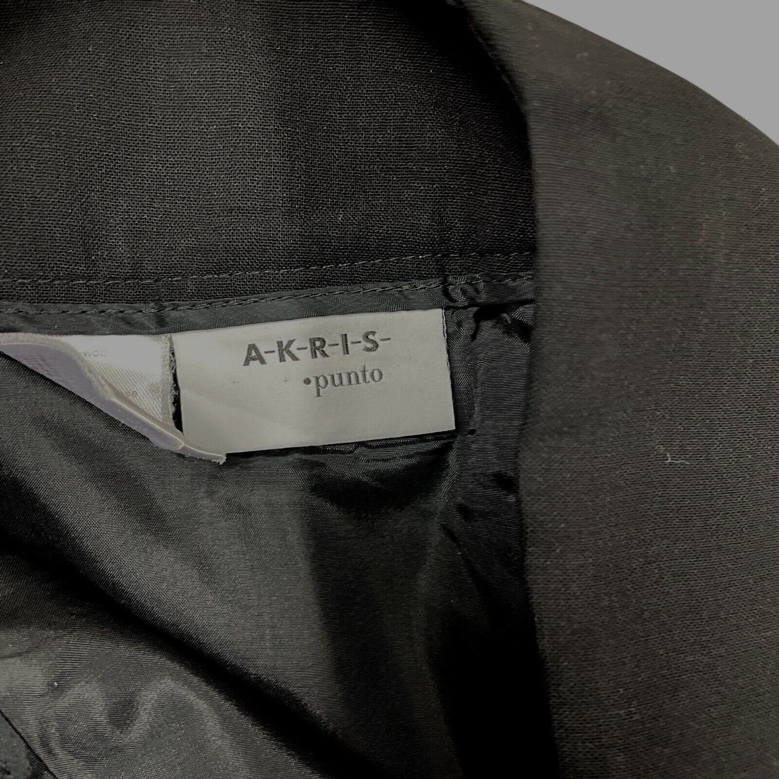 Akris 10 Black Dress Pants Side Zip Wool Pockets