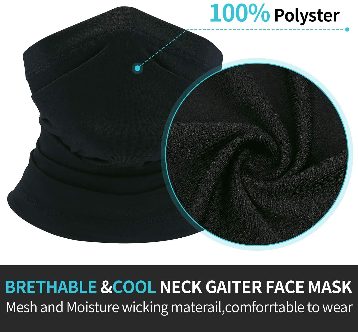 Thin Face Mask Neck Gaiter Sun UV Shield Breathable Cooling Bandana Balaclava US